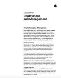 Deployment management overview